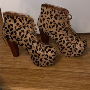 Jeffrey Campbell cheetah print platform